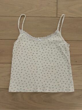 Brandy Melville Floral Lace-Trim Cami